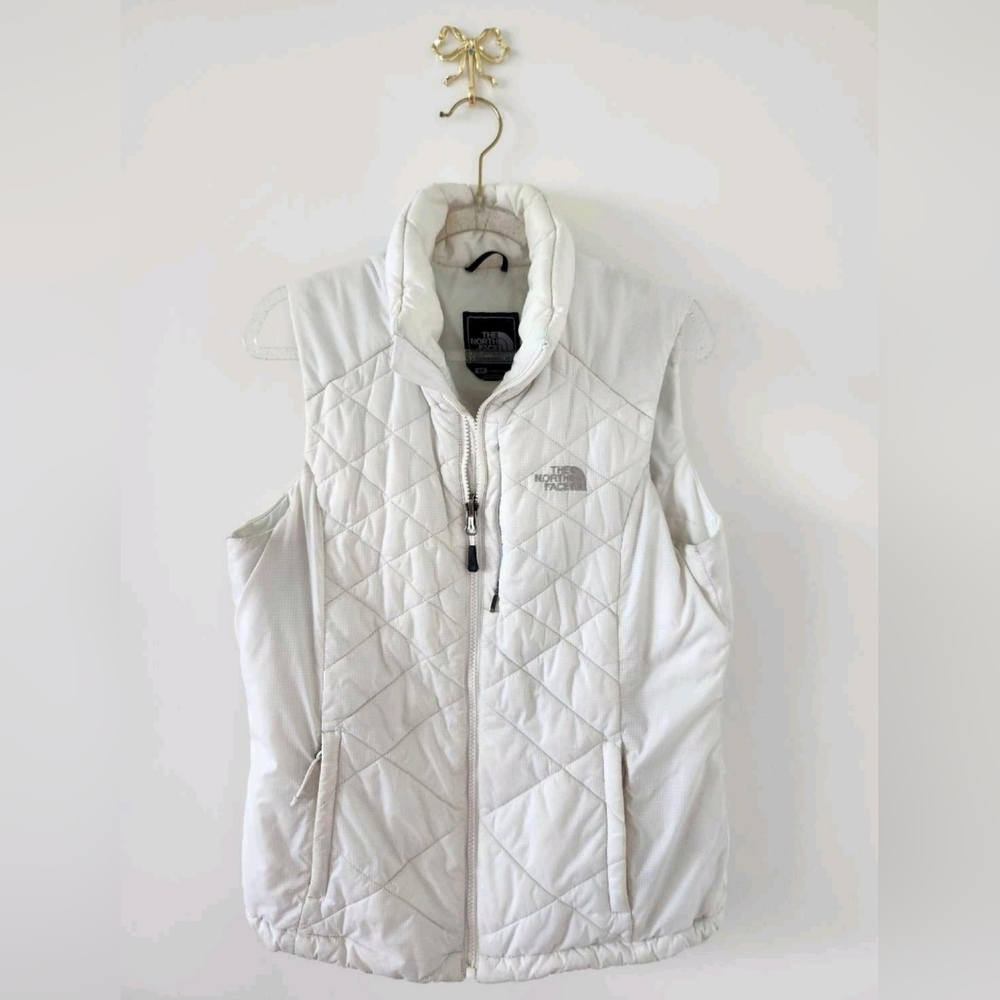 The North Face White Quilted Vest Jacket